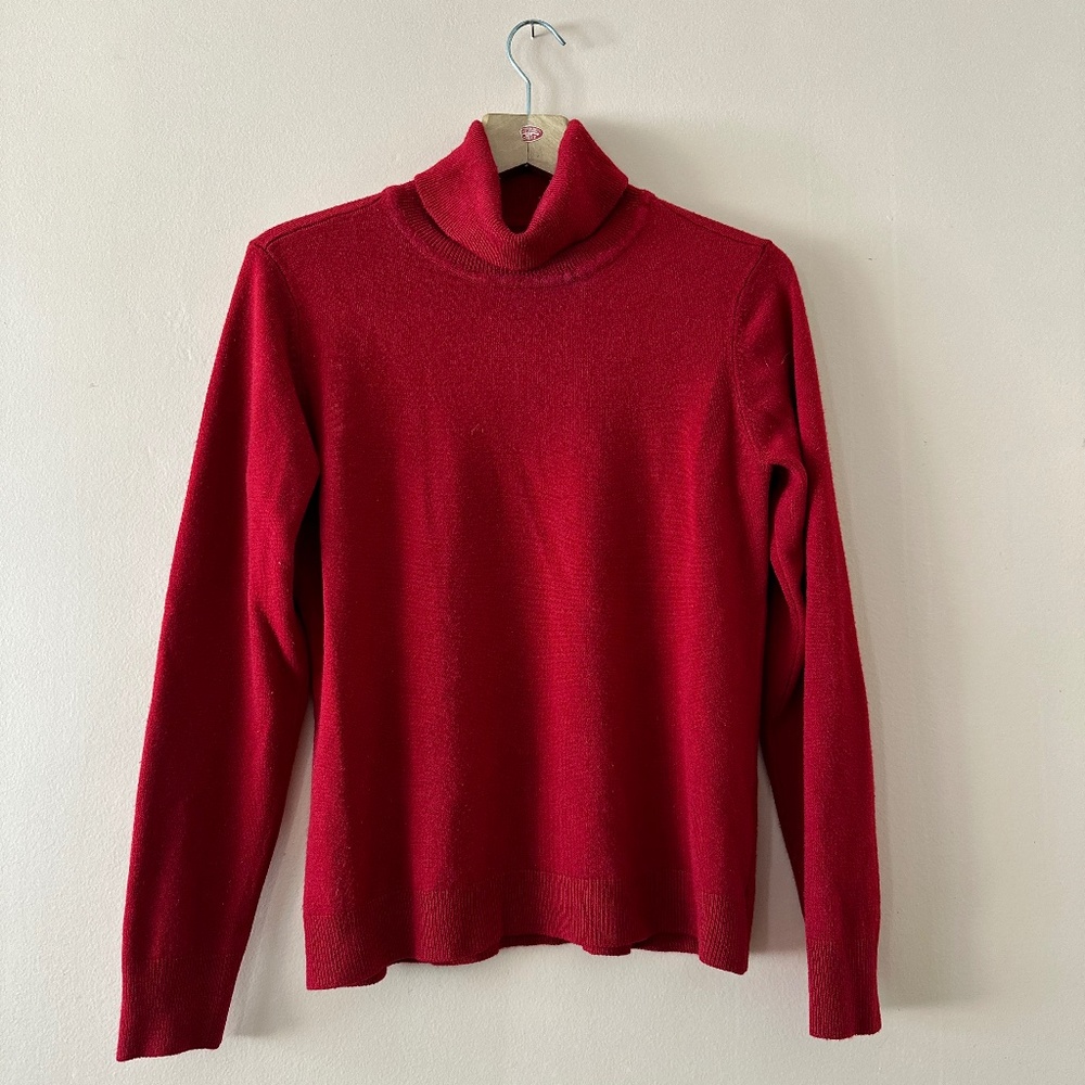 Carolyn Taylor Red Turtleneck Sweater